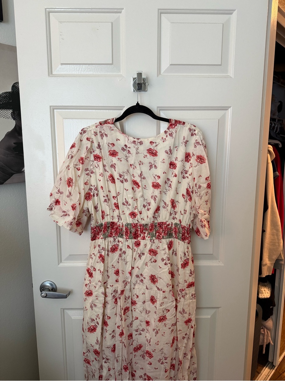 Free People Cream Maxi Dress with Red Floral Print - Picture 6 of 6